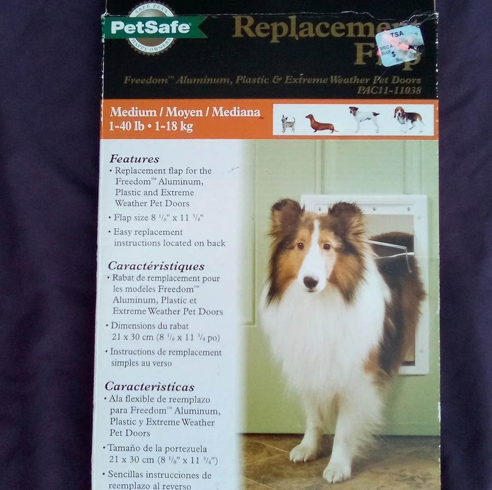 PetSafe Replacement Pet Door - White and Brown Accents